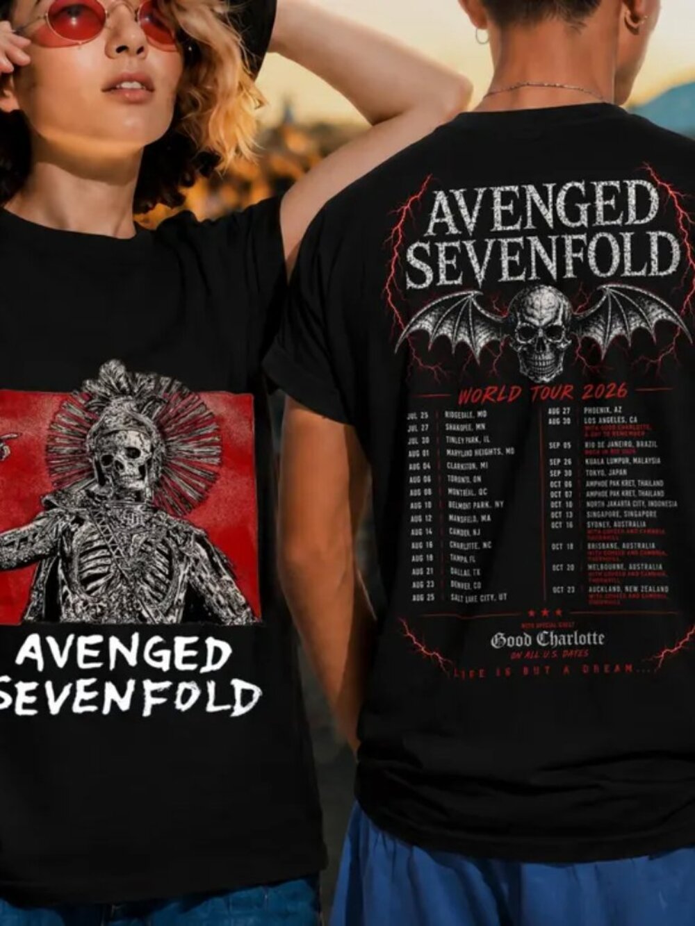Avenged Sevenfold Shirt Vintage Metal Band Tee Tour 2026 Concert Merch Gift